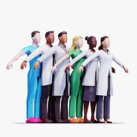 Scientist People - Animated and Rigged