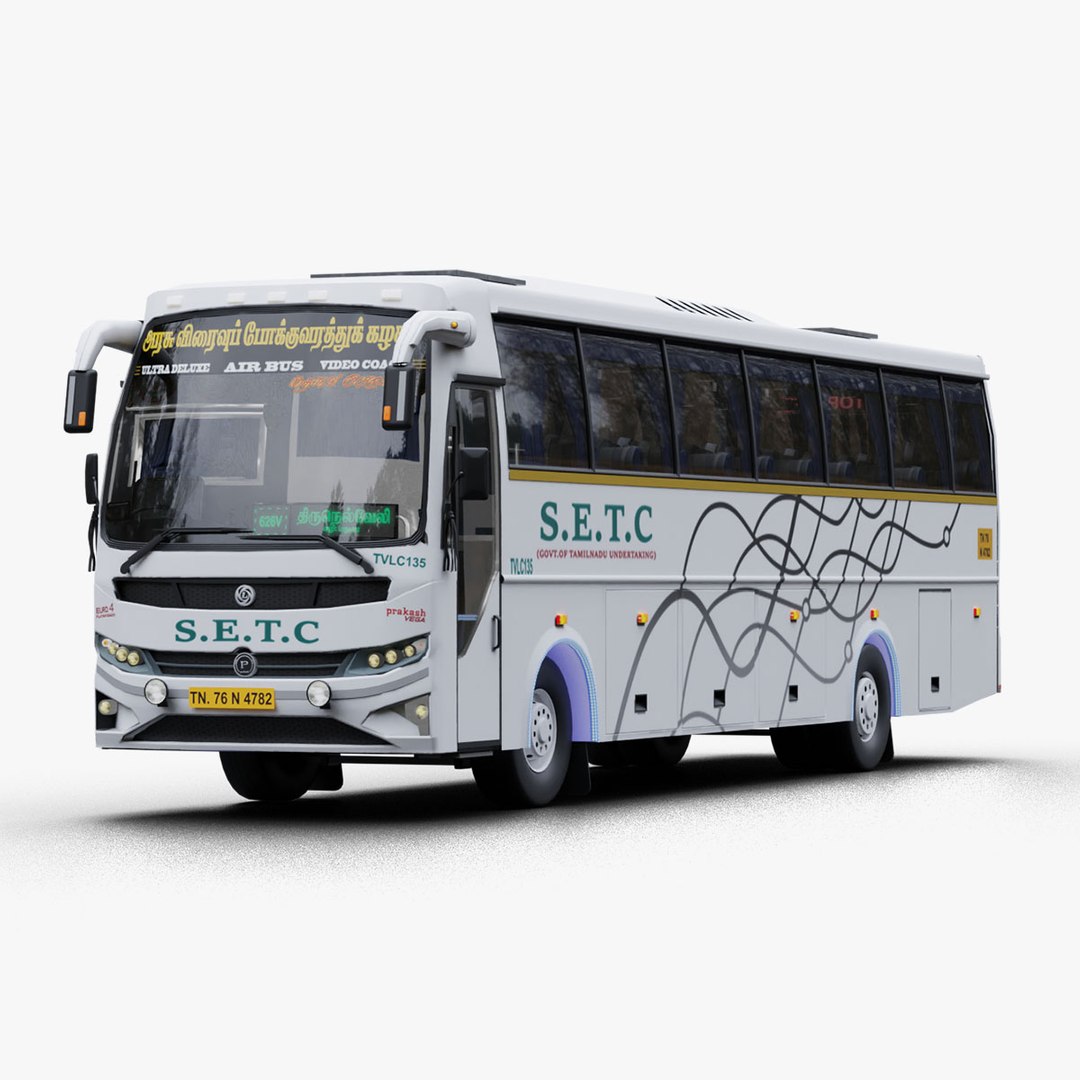 Prakash Vega SETC Tamil Nadu Bus Model 3D Model - TurboSquid 1887438