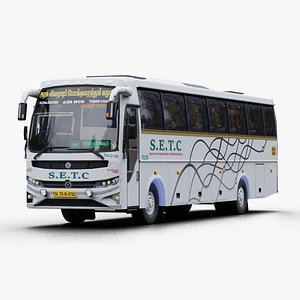 Prakash Vega SETC  Tamil Nadu Bus model 3D model