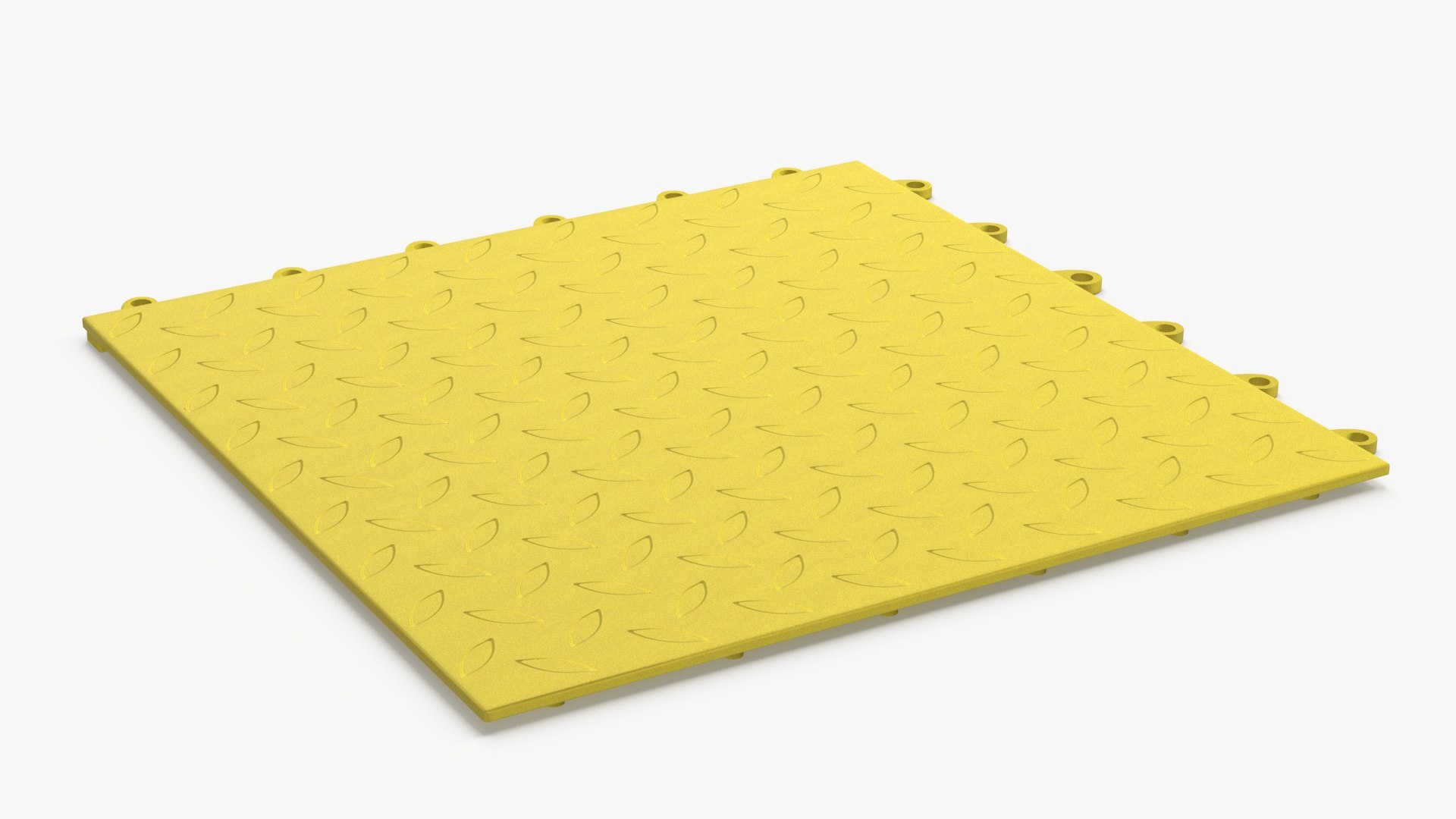 3D Model Connectable Floor Mat Tile Yellow - TurboSquid 2234535