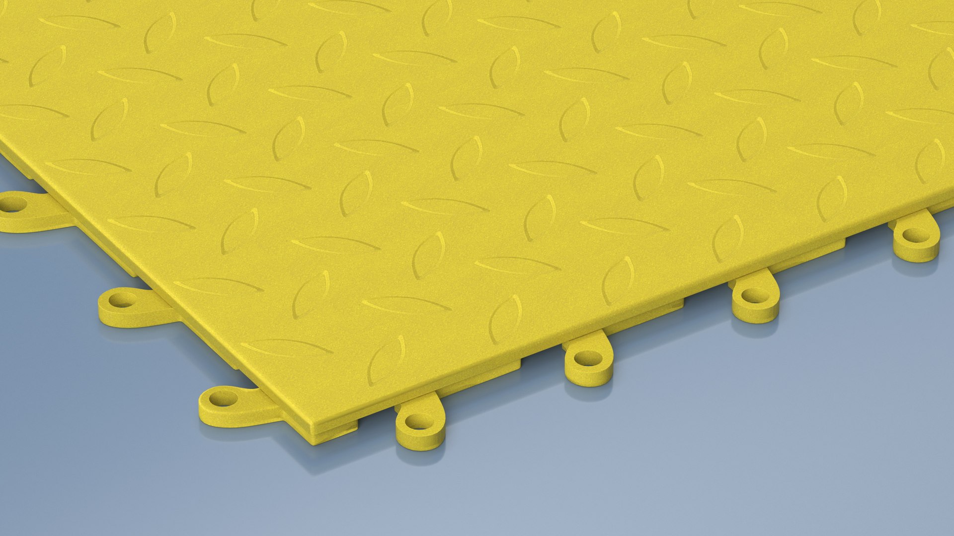 3D Model Connectable Floor Mat Tile Yellow - TurboSquid 2234535