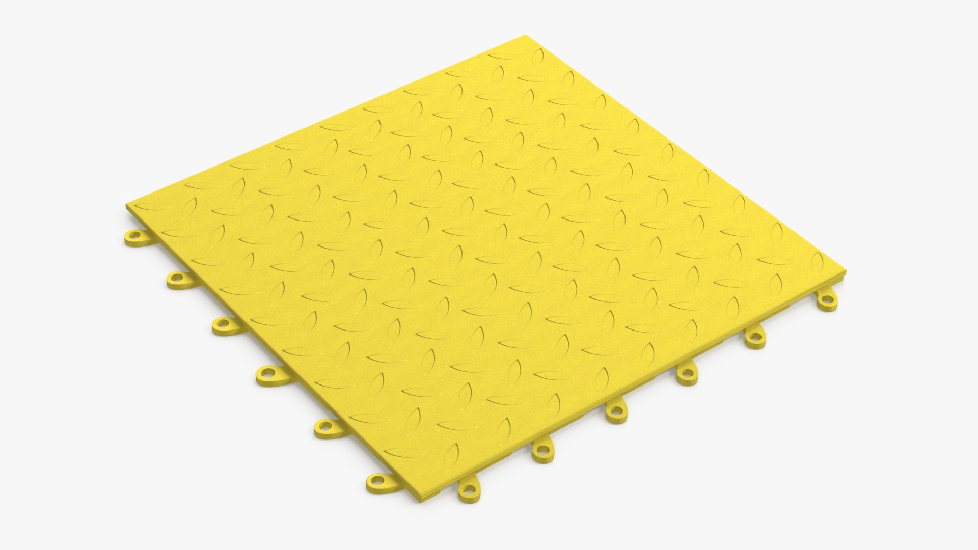 3D Model Connectable Floor Mat Tile Yellow - TurboSquid 2234535