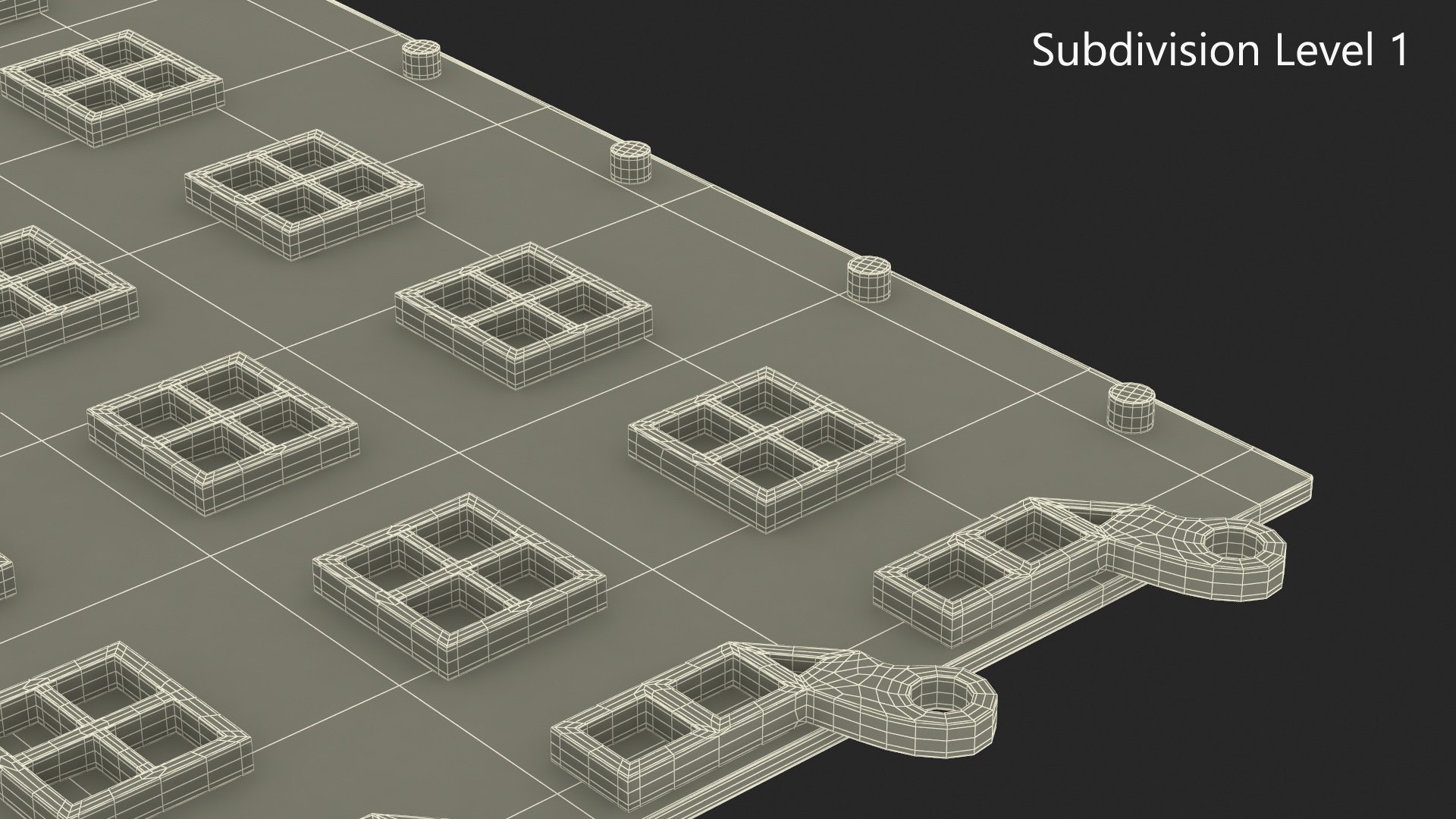 3D Model Connectable Floor Mat Tile Yellow - TurboSquid 2234535