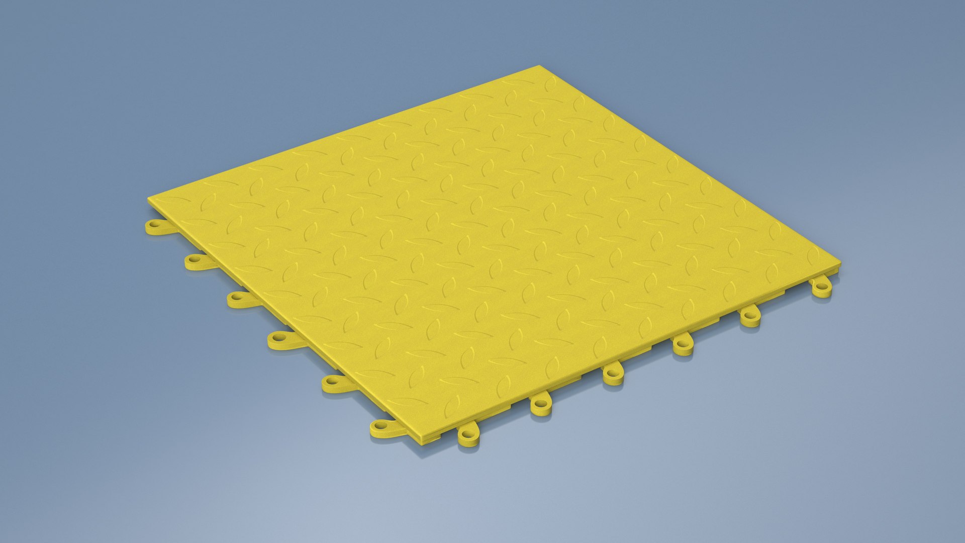 3D Model Connectable Floor Mat Tile Yellow - TurboSquid 2234535