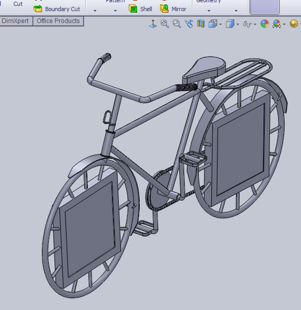 3d model picture frame bicycle