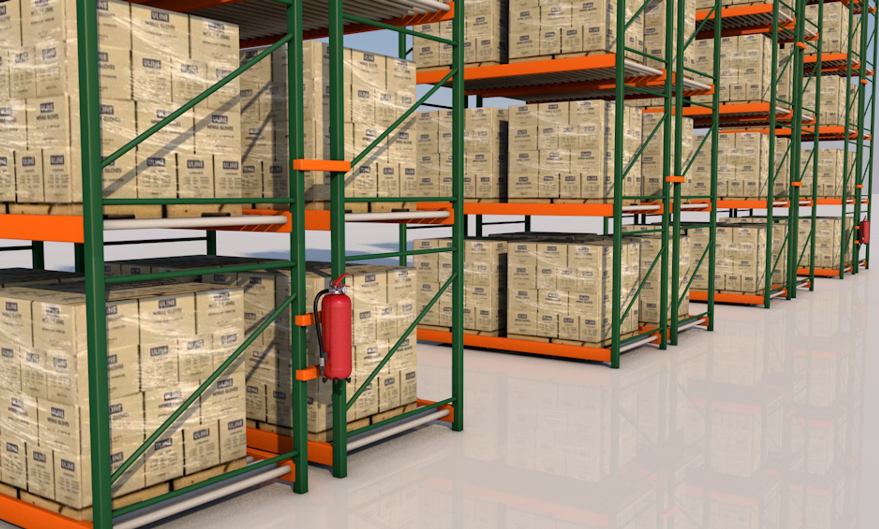 Pallet Rack Model - TurboSquid 1463452