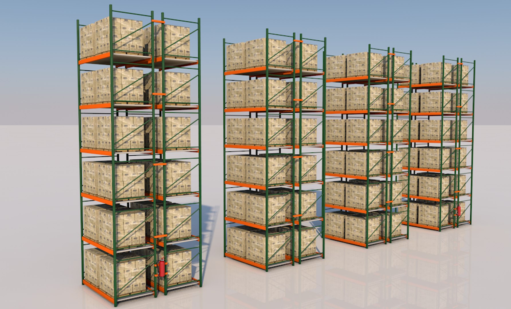 Pallet Rack Model - TurboSquid 1463452