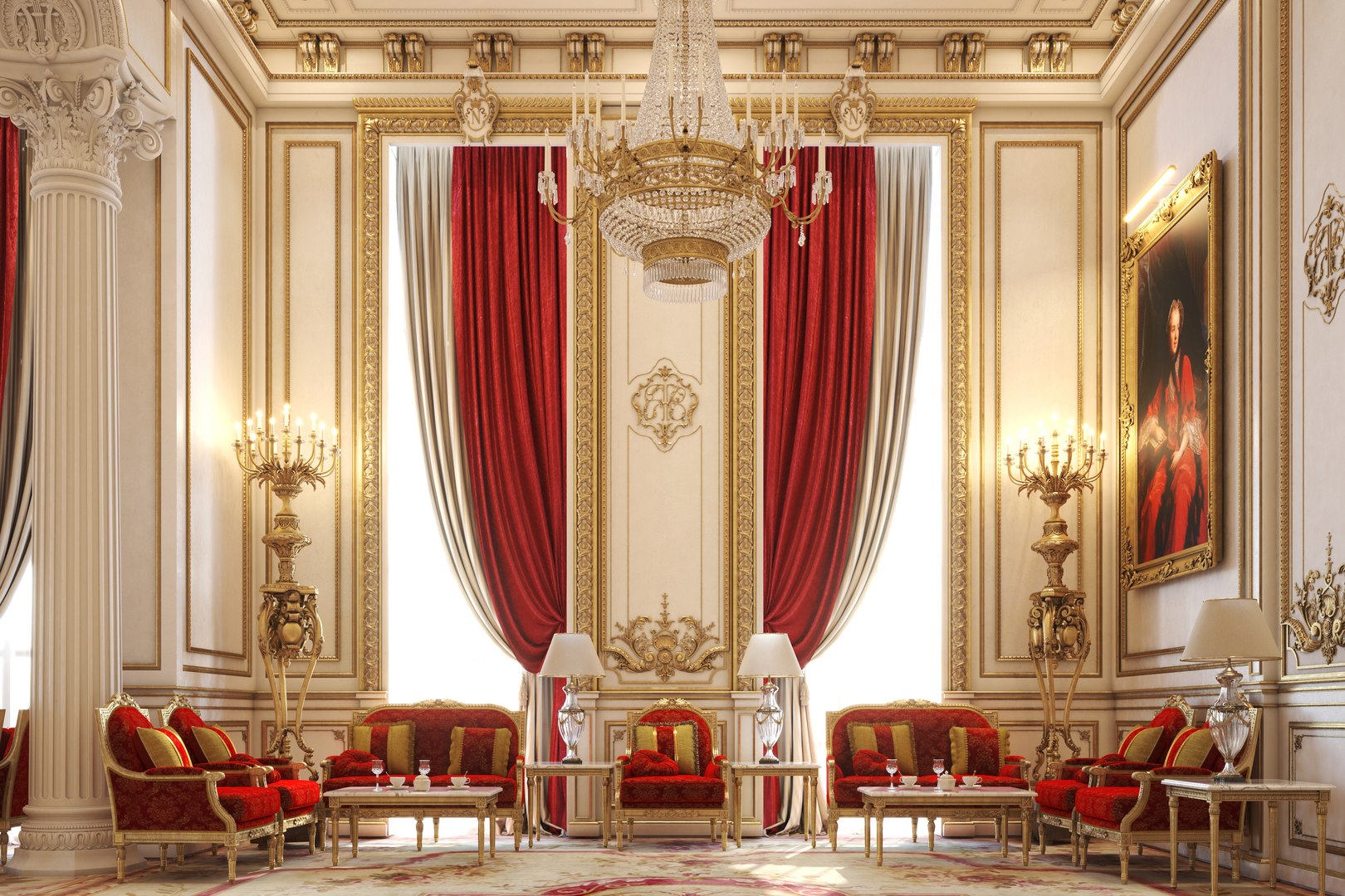 3D Royal Formal Living - TurboSquid 2053871