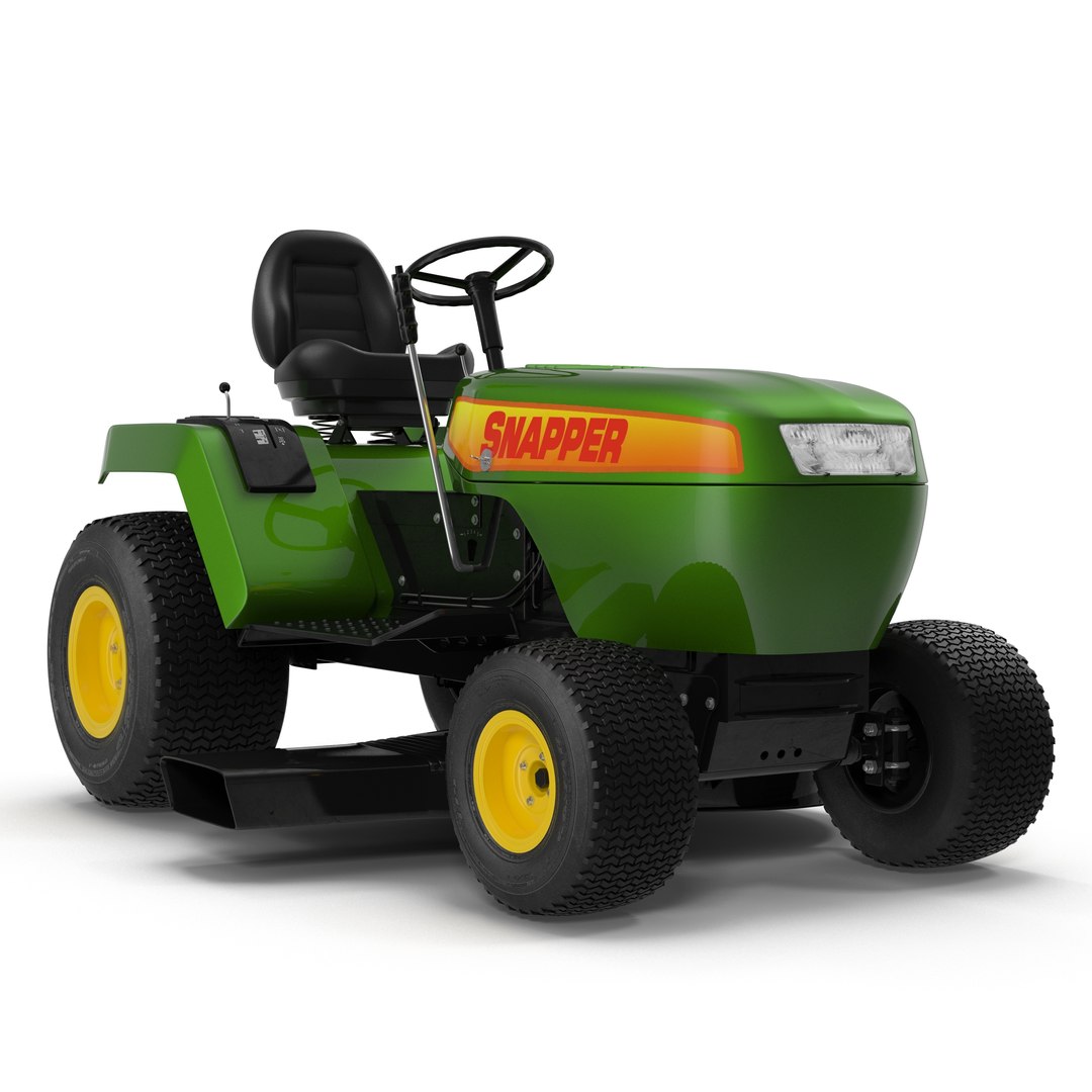Lawn Tractor Snapper Rigged 3D model preview