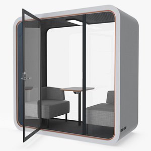Office Phone Booth Big 3D model