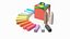 3D model Colored Sidewalk Chalk