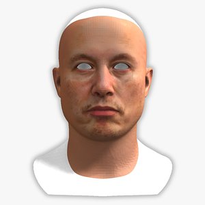 Elon Musk 3d Face Base Mesh Model 3D model