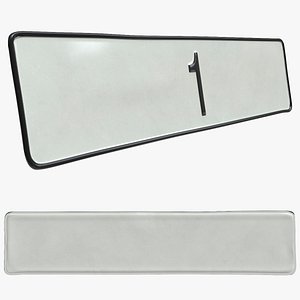 Prestige Vehicle License Plate UAE Single Digit White