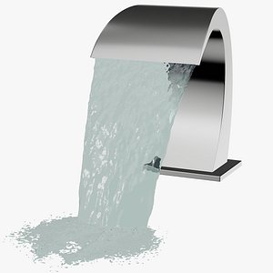 3D model Animated Cobra Waterfall