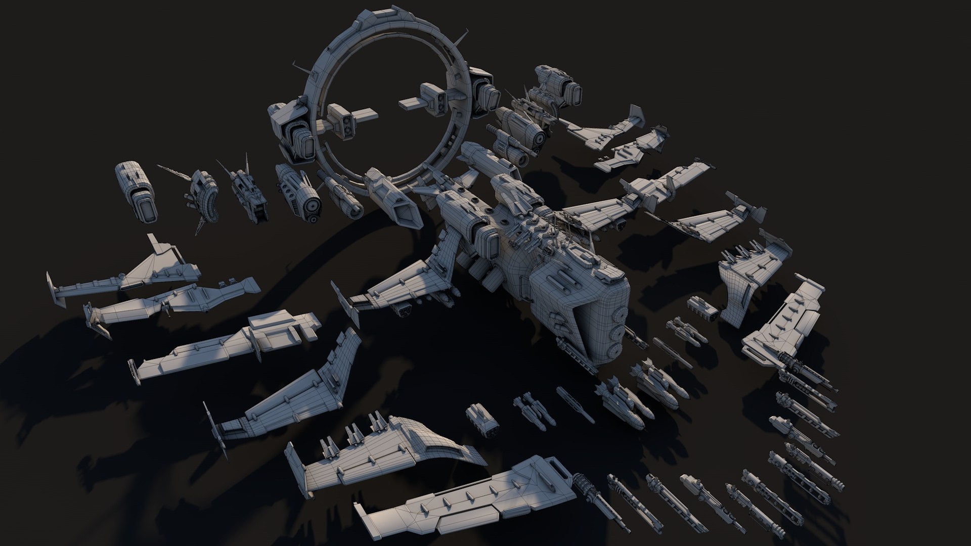 3D Spacecraft 01 Modular Pack Model - TurboSquid 1810167