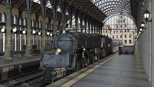 Train Station 3D model
