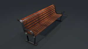3D Street Bench model