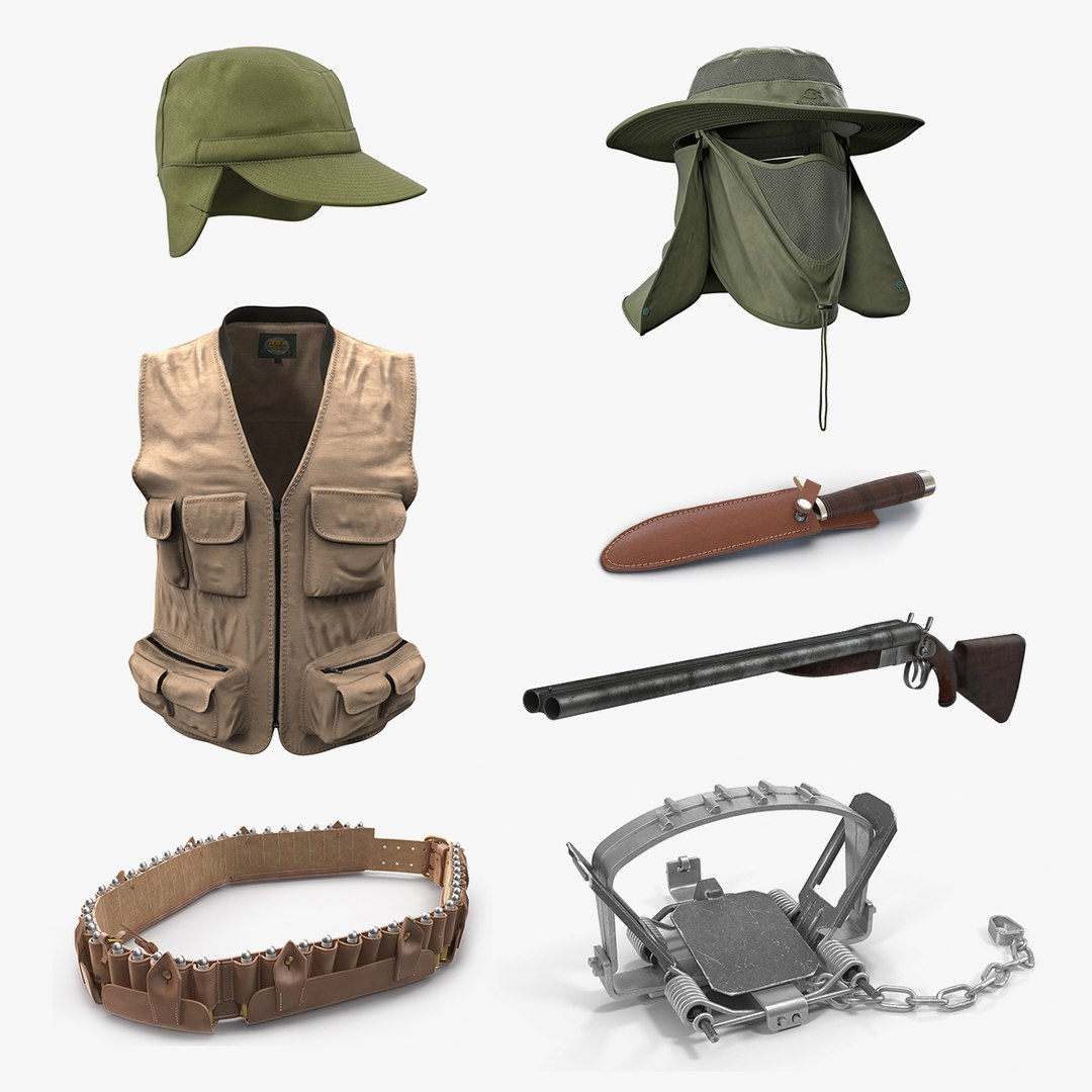 Hunting Equipment Collection 3 3D model preview