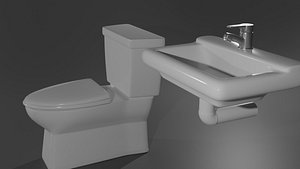 Toilet and Wash Stand model