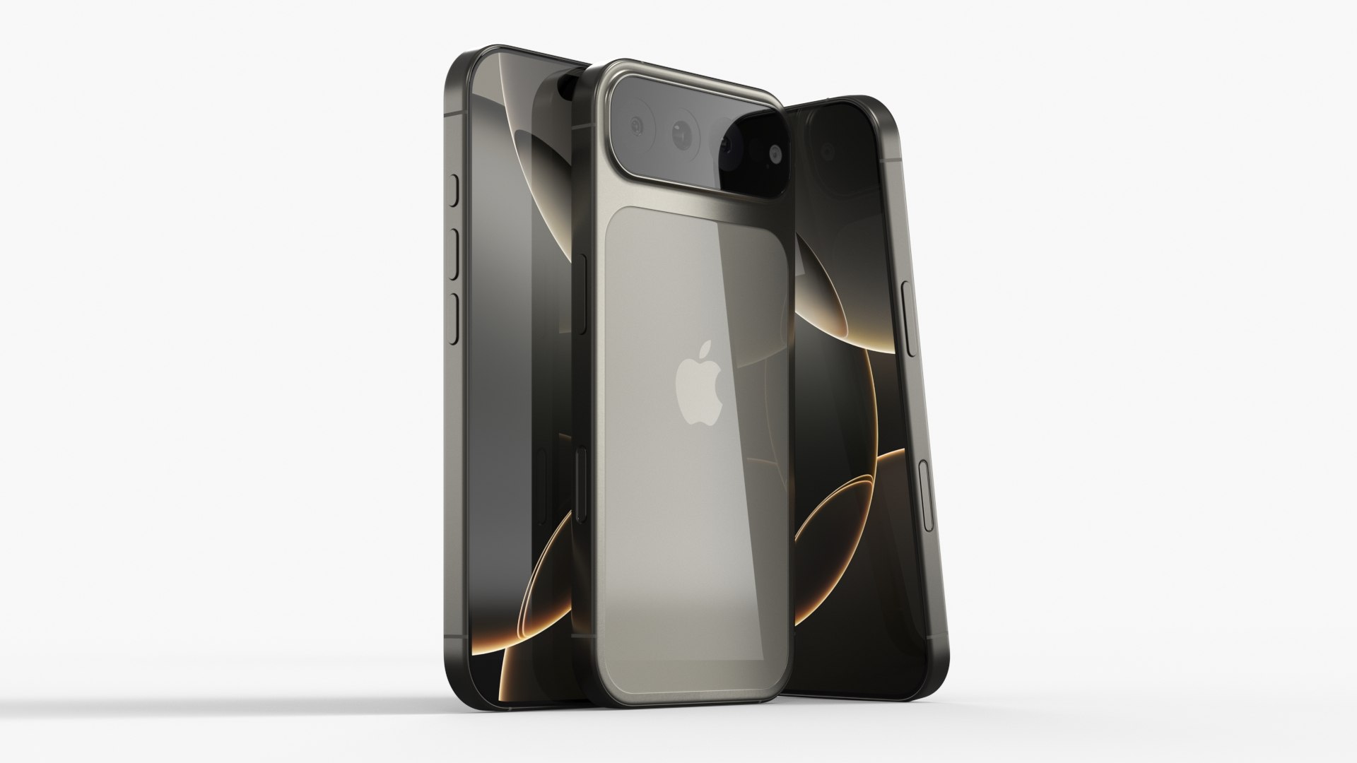 Apple iPhone 17 Concept Smartphone Titanium 3D model preview