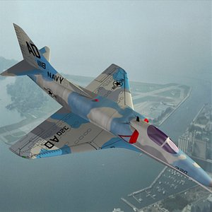 a4 skyhawk 3d model