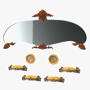 3D Vintage Furniture Accessories model