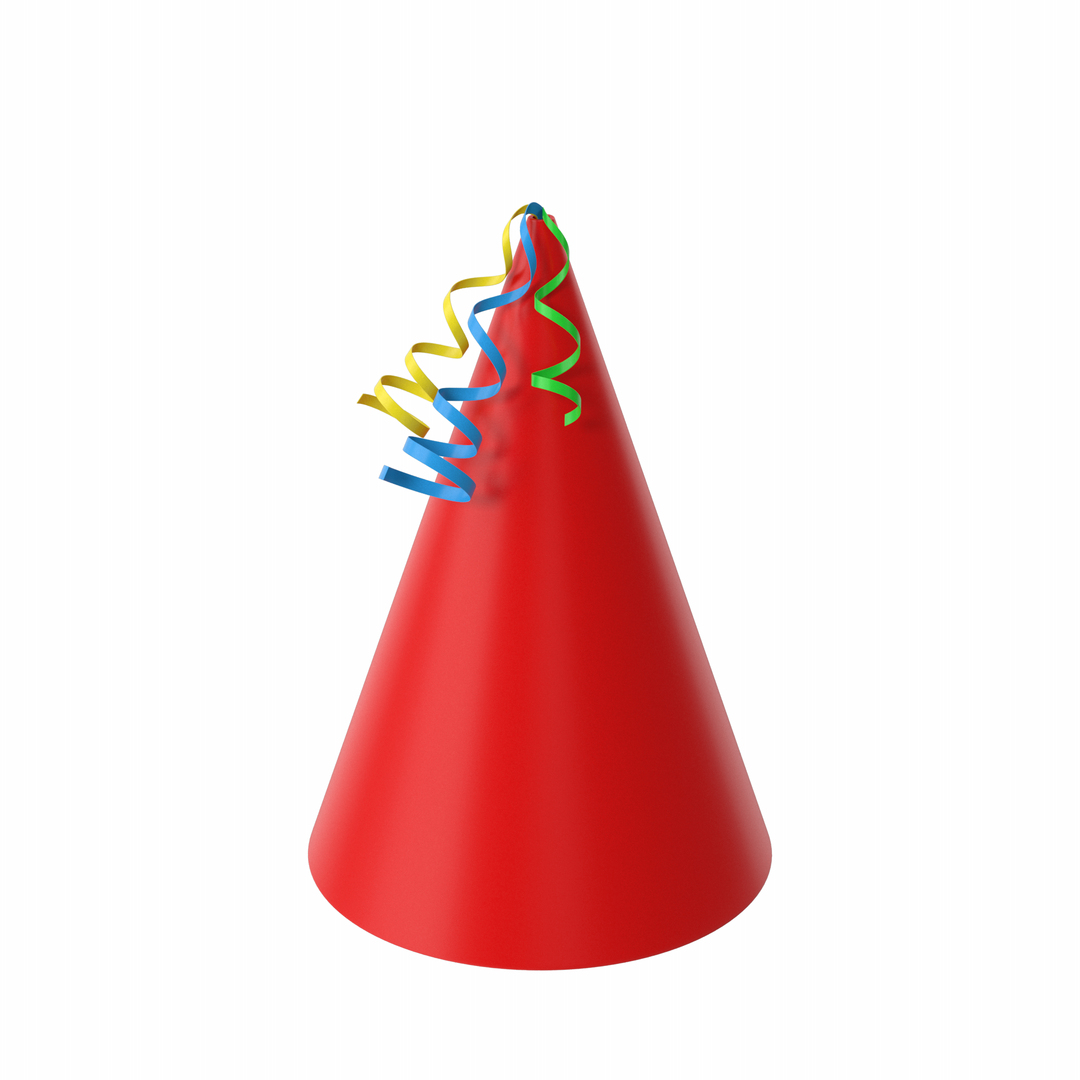 Red Party Hat 3D - TurboSquid 1962680