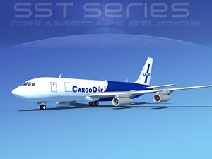 3d model 707-320 boeing 707 cargo
