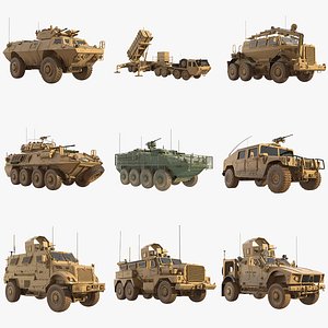 3D model wheels military usa 9