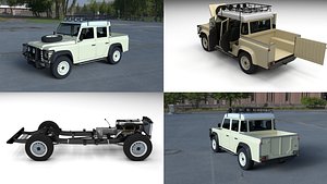 Full Land Rover Defender 110 Double Cab Pick Up HDRI
