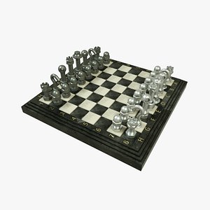 chess set gost fasteners 3D model