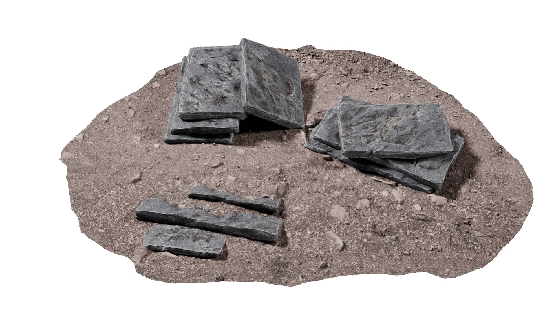Slate Rock Slab Collection 3D Model - TurboSquid 2348954