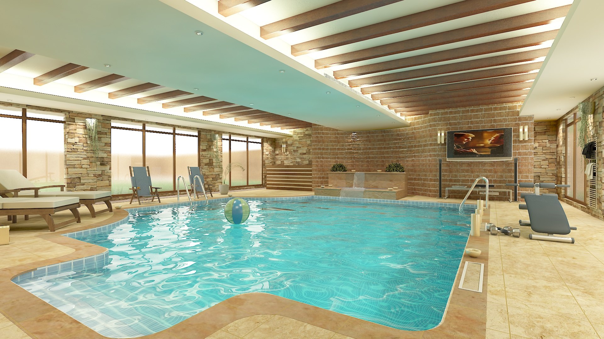 Interior Swimming Pool 3D Model - TurboSquid 1801066