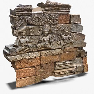3d ankor wat wall fragment
