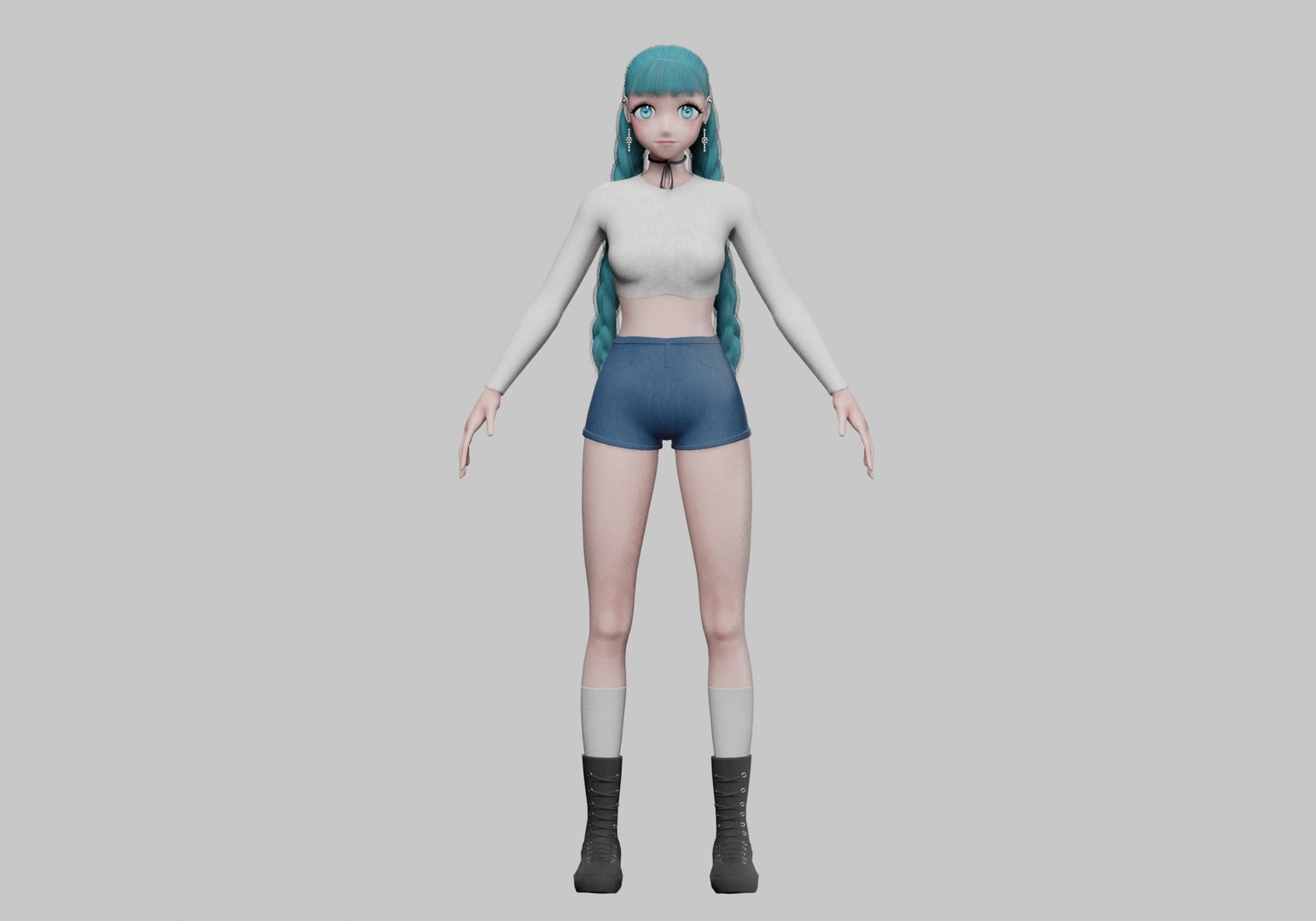 3D Basic Anime Girl V32758 Model - TurboSquid 2270599