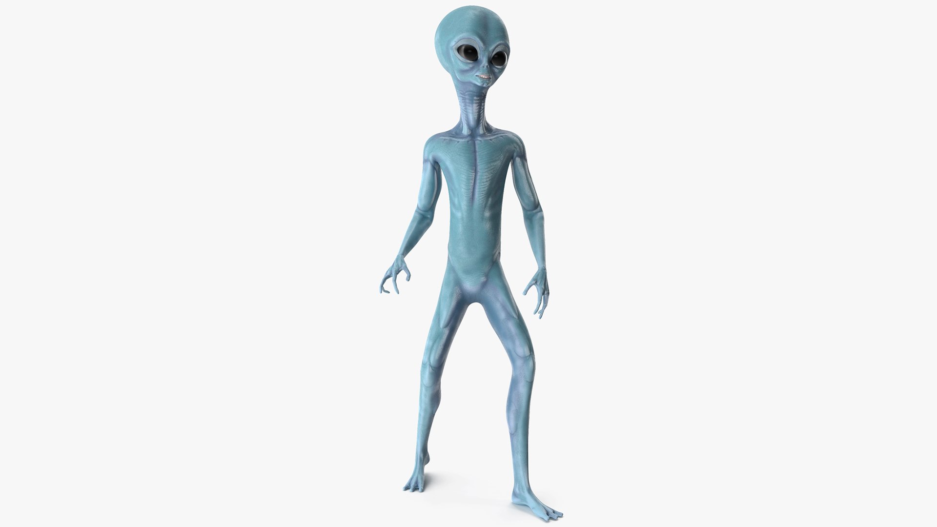 Space Alien Rigged 3D model preview