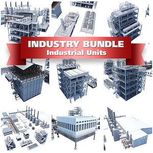 3d model industrial buildings processing units