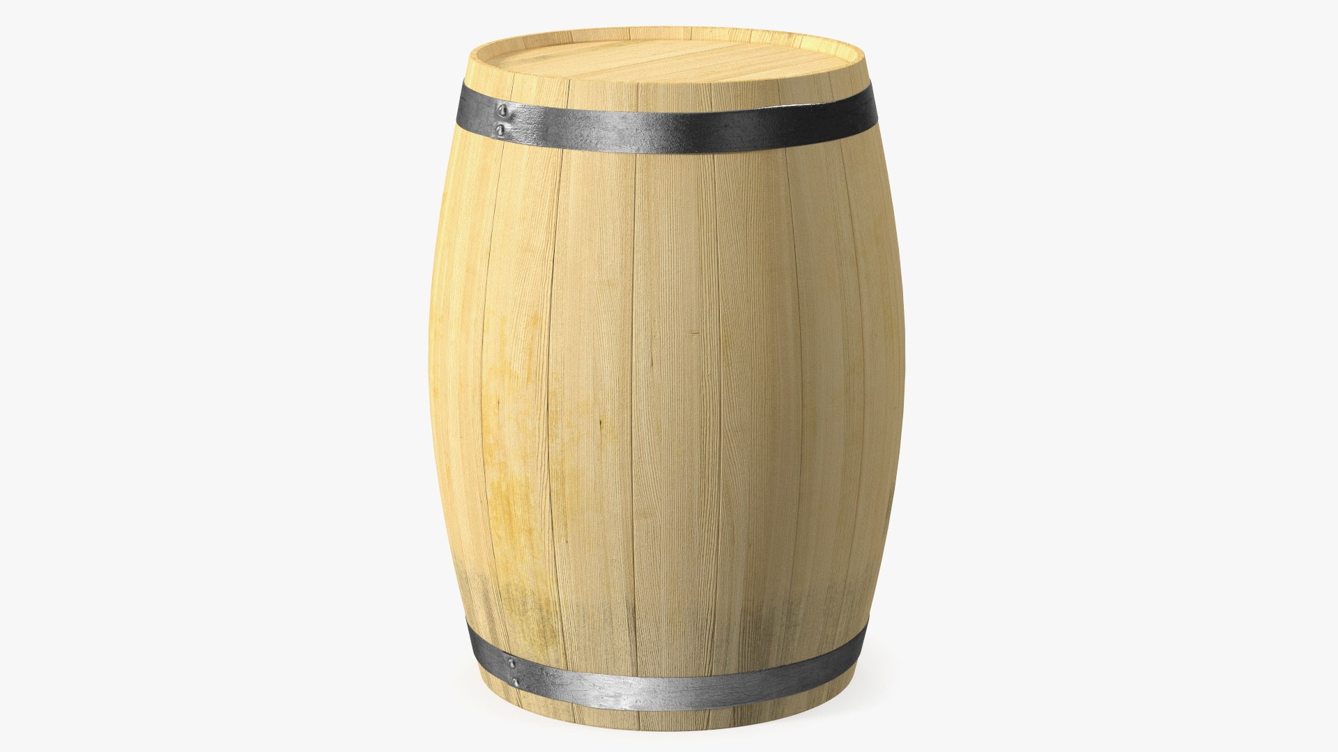 Wooden Barrel 3D model preview