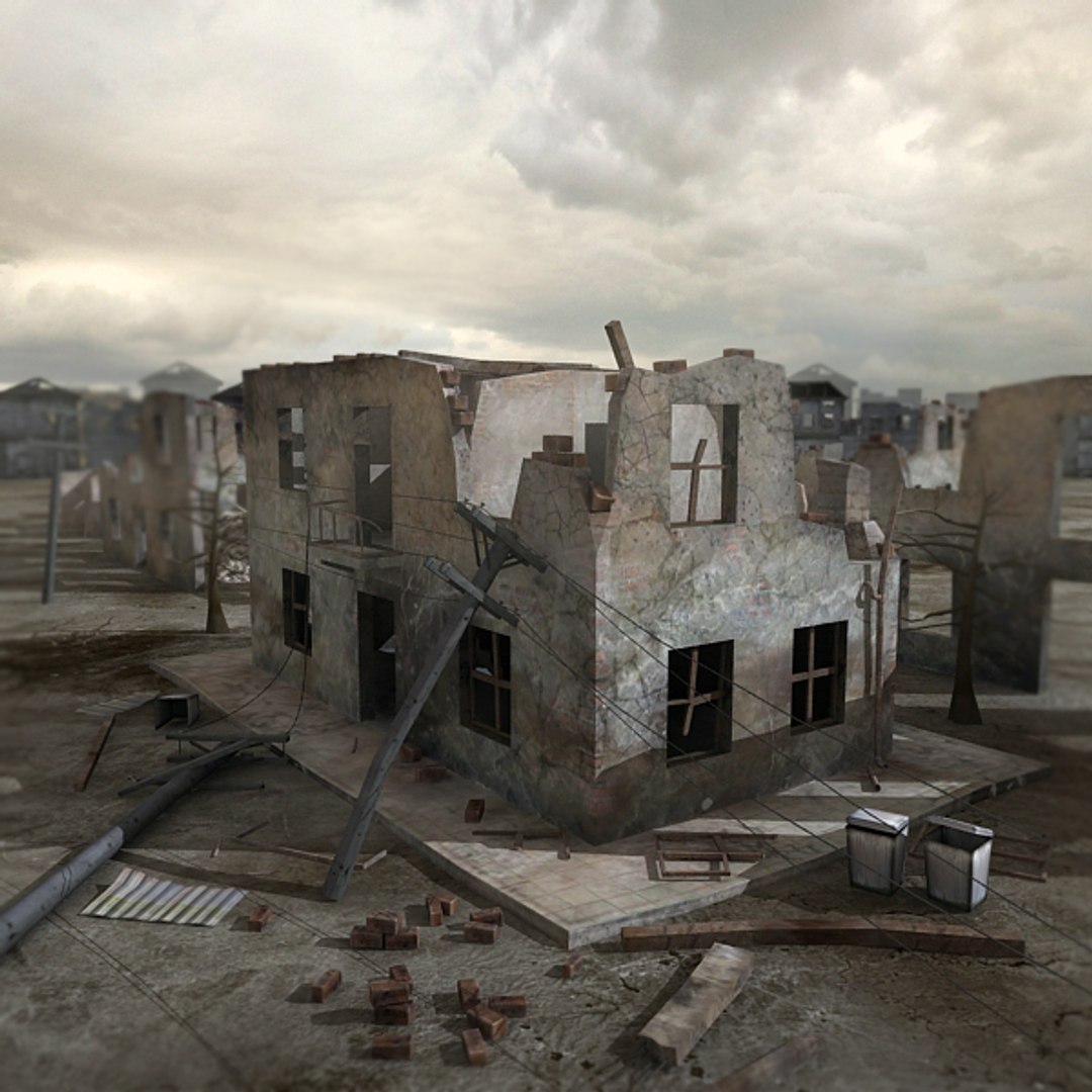 3d Model Ruined Scene