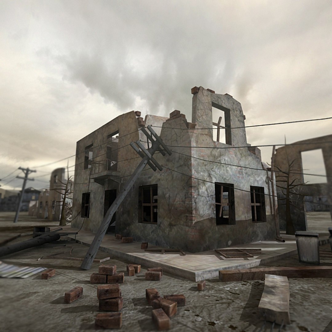 3d Model Ruined Scene