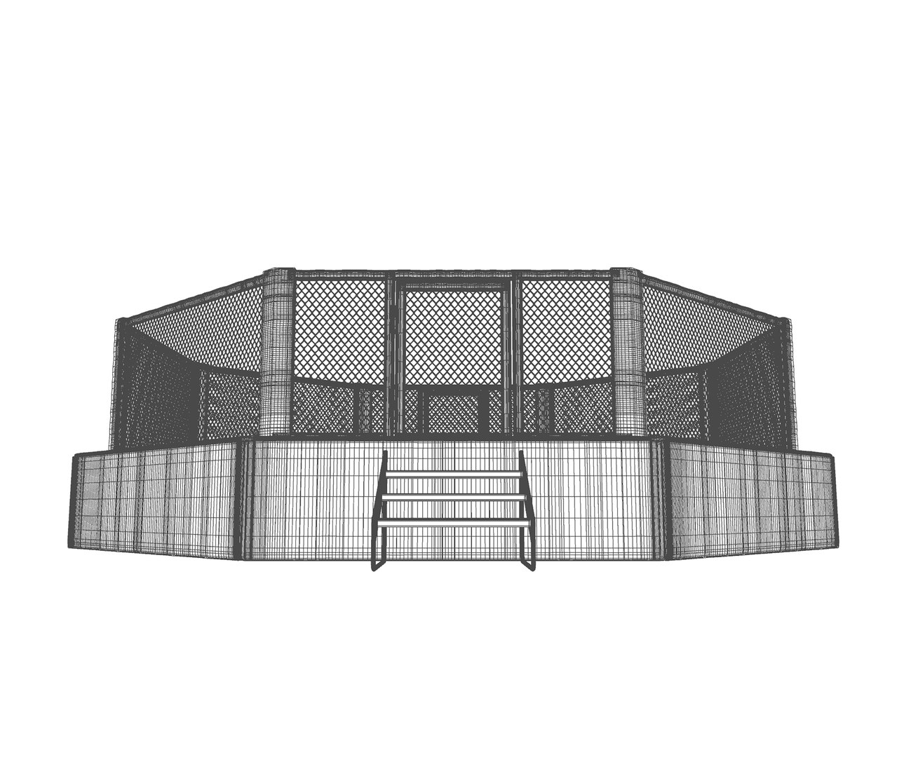 3D Model Mixed Martial Arts Octagon Arena - TurboSquid 2078536