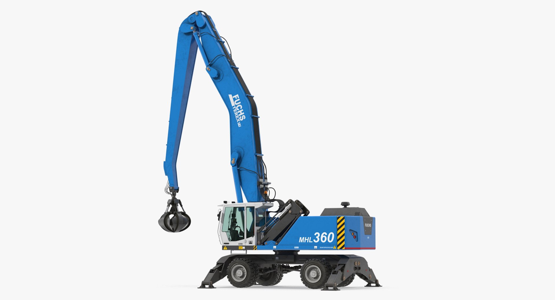Terex Fuchs MHL360 Material Handler Rigged 3D Model 3D model preview