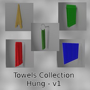 3d hung towels collections model