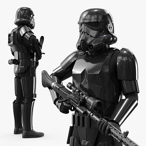 Star Wars Shadow Trooper with Blaster Rifle Combat Pose 3D model
