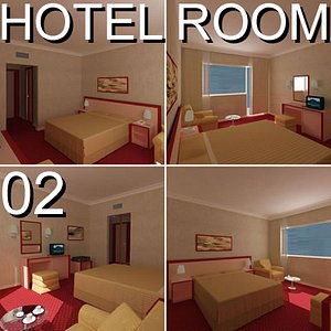 hotel guest room 02 3d c4d