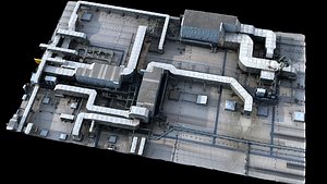 3D factory roof airvents industrial systems part4 photogrammetry