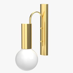 Brass globe wall sconce model