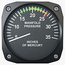 Aircraft Manifold Pressure Gauge M1