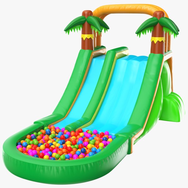 Inflatable ball best sale pit with slide