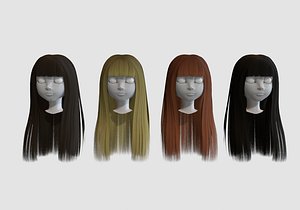 hairstyle in 4 colors